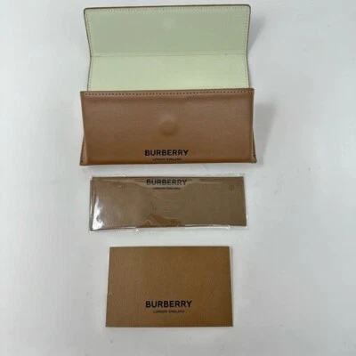 Burberry Camel Brown Soft Leather Eyeglasses Sunglass Case w/ Cloth - Image 1 of 4