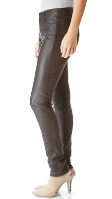 Pantalones de gamuza de cuero mezclado VINCE marrón nuevos con etiquetas Foto 1 de 4