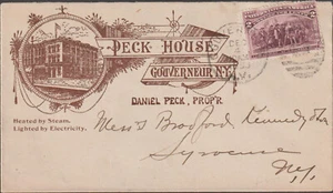 1893 231 gobernador colombiano NY Illust Advt PECK HOUSE Daniel Peck propr (c275) - Imagen 1 de 1
