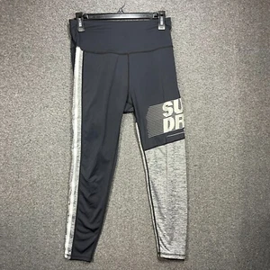 SUPERDRY Sport Legging Small Black White Training Graphic 7/8 Ladies. - Picture 1 of 11