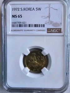 South Korea 5 Won 1972 NGC MS 65 - Picture 1 of 2