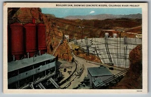 Postal de la presa de Boulder - Hormigoneras - Construcción del río Colorado - Imagen 1 de 2