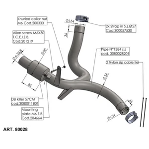 LEOVINCE 80028 RACCORDO ELIMINA CATALIZZATORE DUCATIMULTISTRADA V2 22- - Foto 1 di 4