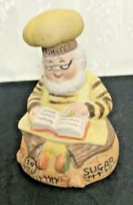 Hershey Chocolate Ceramic Bell Hershey Chef with Cookbook 4" Tall x Almost 3"