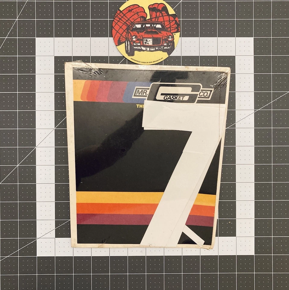 MR GASKET 4507 #7 White Pro Racing Number VINTAGE 70s HTF Day 2 Drag Kustom B11 Foto 1 de 1