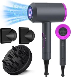 Professional Hair Dryer,JIAABCHOMO 2000W Powerful Ionic Hairdryer with Dif PSL1