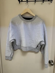 Cotton On Body Acid Wash Waffle Knit Cropped Jumper-Casual-Comfy-Size M - Picture 1 of 9