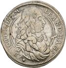 Künker: Brandenburg-Ansbach, Johann Friedrich, 1/6 talara 1677, srebro