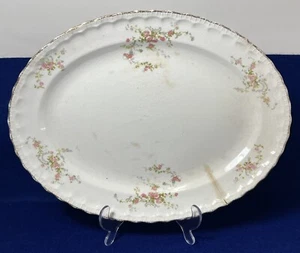 Vintage Pope Gosser China JEAN Pattern Serving Platter Oval 15” Preowned - Picture 1 of 12