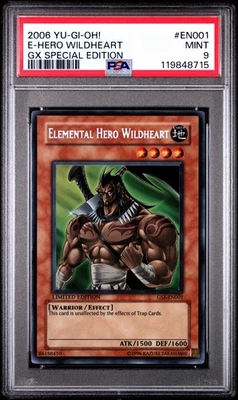 PSA 9 MINT Elemental Hero Wildheart EHC2-EN003 Secret Rare Promo Yugioh low pop  - Image 1 of 3