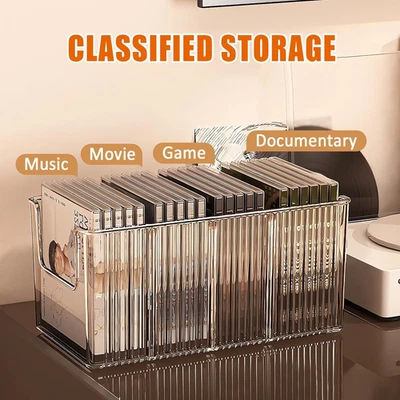 Caja de almacenamiento de CD con divisor, estuche de almacenamiento de CD transparente disco de 10 x 5,1 x 4,3 pulgadas... Foto 1 de 4