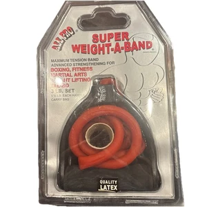 Resistance Tension Band w/ Grip All Pro Weight-A-Band Total Body Workout3 Lb Set - Picture 1 of 4