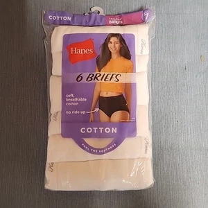 Hanes Cool Comfort slip donna cotone senza etichette confezione da 6 pezzi bianco taglia 7 - Foto 1 di 4