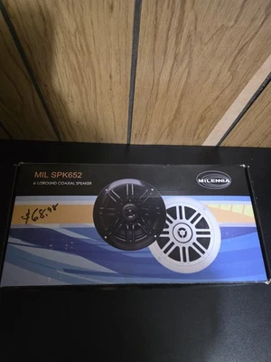 Juego de pares de altavoces de audio blanco bidireccional Milennia 6,5" 150 vatios máximo marino  Foto 1 de 4