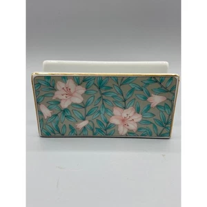 Serenata Otagiri Soporte para Correo Servilleta Chinoiserie Tocador Vintage Floral Dorado - Imagen 1 de 6