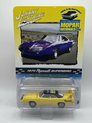 Johnny Lightning Mopar Nationals 1970 年普利茅斯超级鸟 - 1: 64 压铸汽车 — 第 1/4 张图片