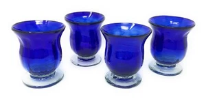 Orion Vetreria Messicana Cobalto Cobalto Francese Tea Light Votivo - Set di 4 - Foto 1 di 4