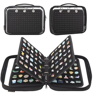 Enamel Pin Display Pages Pin Carrying Case, Pins Collection Storage Organizer... - Picture 1 of 7
