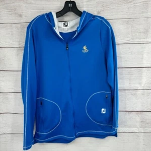 FootJoy Golf Felpa con Cappuccio e Zip Leggera Giacca Sportiva Blu Grandi Prestazioni - Foto 1 di 10