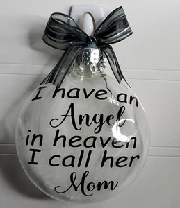 Heaven Angel Memorial Gift - In Loving Memory Christmas Ornament Mom Dad Funeral - Picture 1 of 9