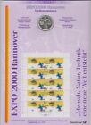 Federal Numisblatt 2/2000 Expo Hanover 10 DM Silver .925+ sheetlet