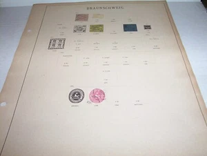 4 ANTIQUE GERMAN STAMPS: "BRAUNSCHWEIG" 1 -1852, 2 - 1853/1856 & 1865 - Picture 1 of 3