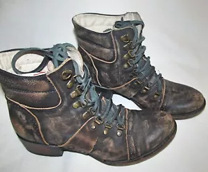 Stivaletti stringati FreeBird Gage neri in pelle invecchiata da donna taglia 8 - Foto 1 di 11