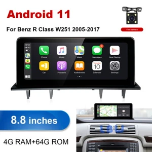 Android 11 Coche GPS Wifi Unidad Automática Inalámbrica Carplay Para Benz Clase R W251 2005-17 - Imagen 1 de 12