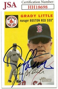 Grady Little signed 2003 Topps Heritage Baseball On Card Auto #133- JSA