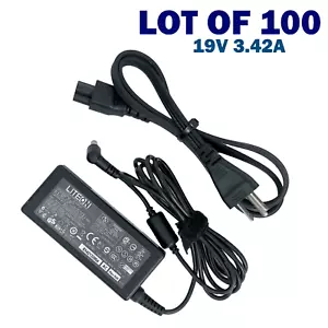 Lotto 100 adattatori AC 19V 3,42A originali Liteon 65W caricabatterie 5,5x1,7mm e cavi - Foto 1 di 6