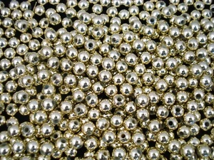 Pulseras de amistad hágalo usted mismo de plástico de 25 g redondas de oro de 6 mm de cuentas - Imagen 1 de 2