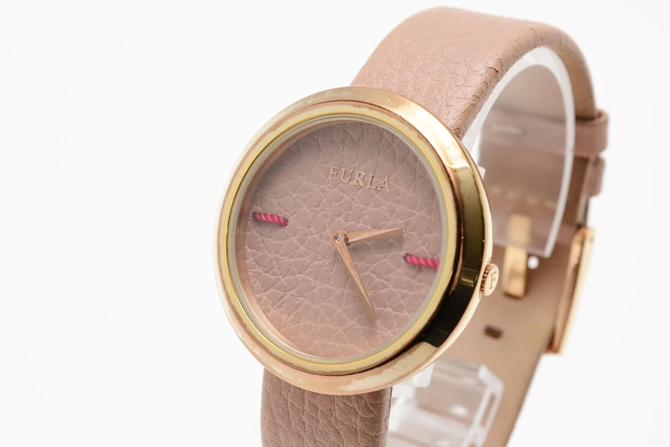 [Excellent + 5] FURLA Mypiper R4251110502 Ladies Pink Leather Watch From JAPAN - Image 1 of 4