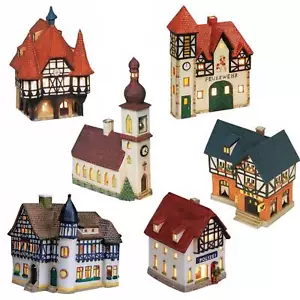 Lichthaus G.Wurm Porzellan Windlichthaus Romantische Strassen div.Modelle - Bild 1 von 31