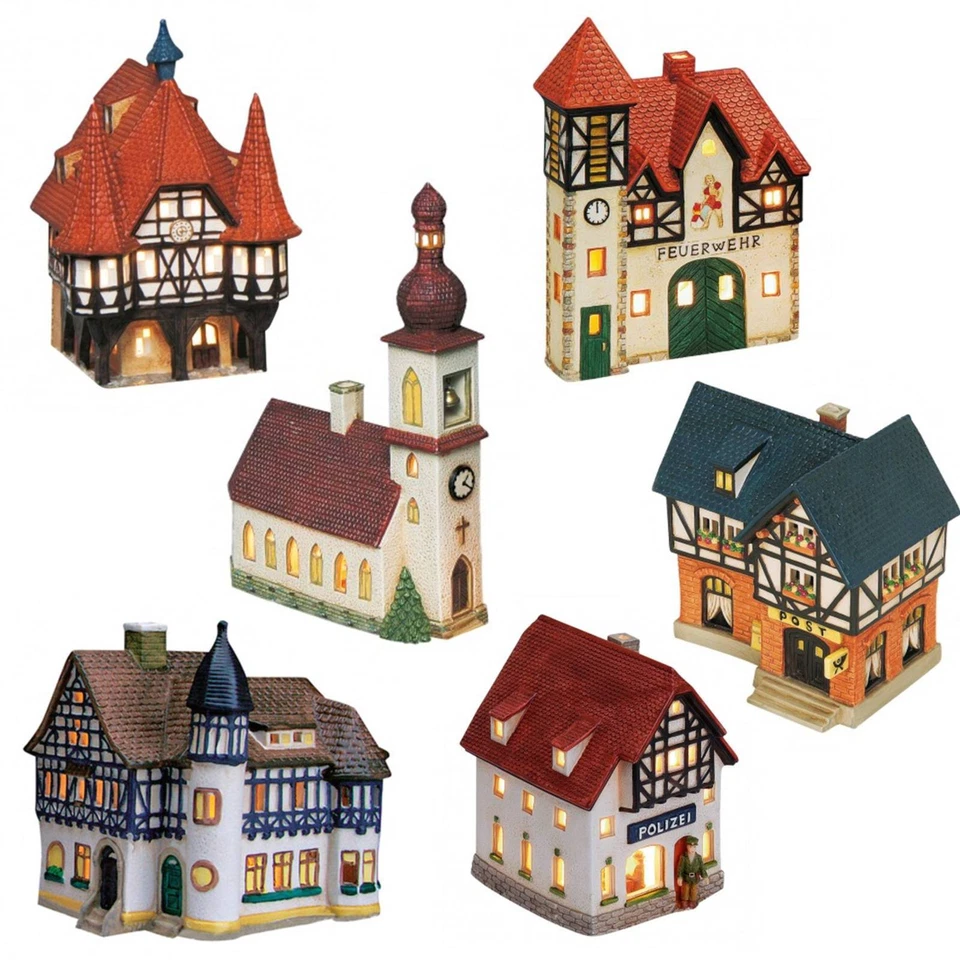 Lighthouse G.Wurm porcelain lantern house romantic streets various models - Image 1 of 1