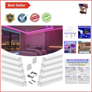 Premium White Aluminum Channel for High-Density LED Strip Lights - Set of 10 - Picture 1 of 10