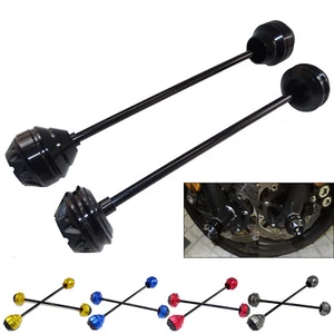 Front & Rear Axle Fork Crash Slider Set For YAMAHA FZ09 FJ09 MT-09 Tracer XSR900 - Picture 1 of 62