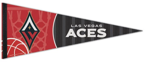 LAS VEGAS ACES WNBA Basketball Premium Felt 12x30 Collectors PENNANT Cover