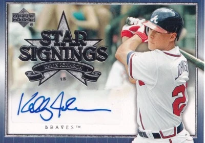 Tarjeta de béisbol firmada por Kelly Johnson 2007 Upper Deck Star Signings Braves #KJ automática Foto 1 de 4