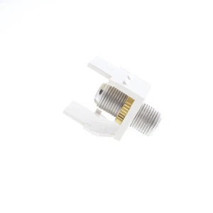Leviton AC084-FSF Acenti Sand Quickport F-Type Coaxial Cable Jack 75-Ohm - Picture 1 of 6