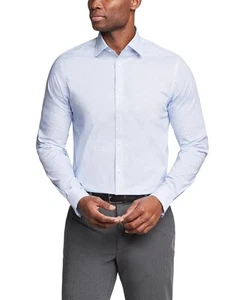 $89.5 Camisa de vestir Michael Kors de ajuste regular para hombre, azul jab, XL 17.5 34-35 - Imagen 1 de 4