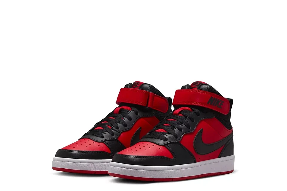 NIKE KIDS BOY OR GIRLS BIG KID COURT BOROUGH 2 MID SNEAKER - Image 1 of 1