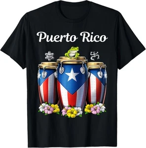 Puerto Rico Boricua Puerto Rican Pride Coqui Frog Taino T-Shirt Hoodie - Picture 1 of 5