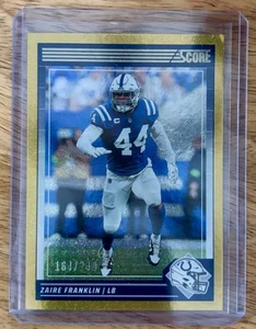 2024 Score True Gold #119 Zaire Franklin/240 Indianapolis Colts SSP  - Imagen 1 de 3
