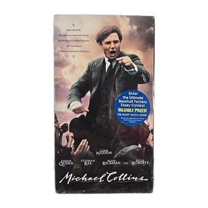 VHS VCR MOVIE Michael Collins (Liam Neeson Julia Roberts 1997) (New & Sealed) - Foto 1 di 7