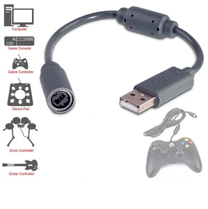 Wired Controller Breakaway Cable to PC USB Adapter Computer Cords For XBOX 360 - Picture 1 of 6