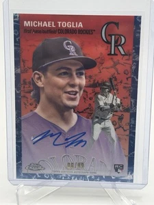 2023 Topps Chrome Platinum | CPA-MT Michael Toglia RC Rookie Auto Toile Blue /99 - Picture 1 of 2