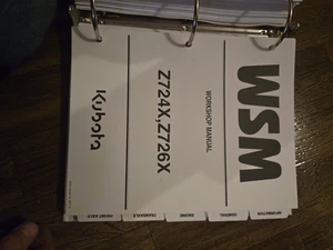 Kubota Z724X Z726X Zero Turn Tractor Mower Workshop Manual - Picture 1 of 1