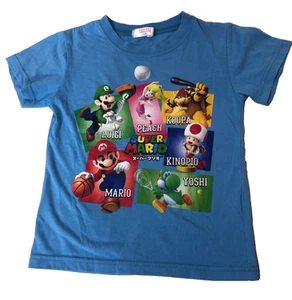 Bandai Boys Nintendo T Shirt Super Mario with Power Ups Blue Size 5 yrs old - Picture 1 of 8