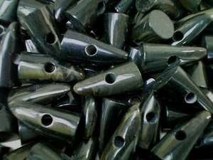 Toggles 4 Pcs Brown Green Khaki Marbled 35mm Horn Tooth Toggle Buttons Craft (7) - Picture 1 of 24
