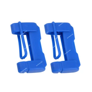 2x Silicone Car Seat Belt Buckle Clip Anti-Scratch Cover Safety Accessories Blue - Picture 1 of 7